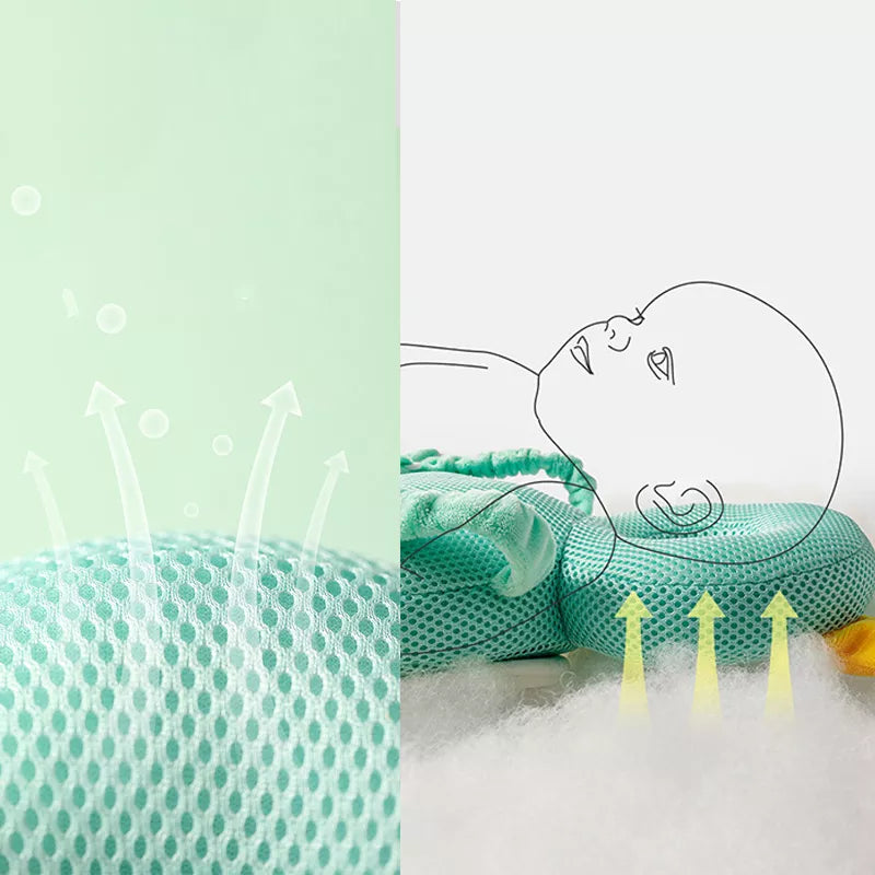 Infant back cushion & head protector in cute animal design, essential baby safety gear