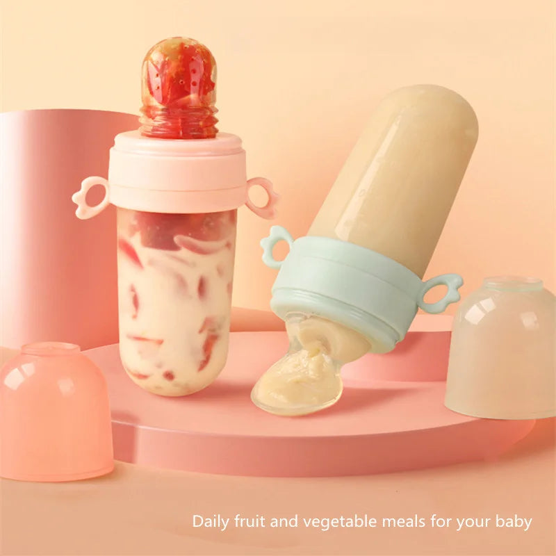 Chic grey baby feeding spoon and liquid dropper, a practical baby essential