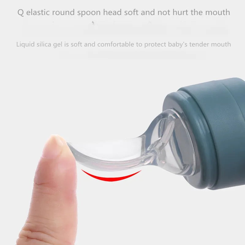 Durable baby feeding spoon & dropper set, resistant to drops and chewing