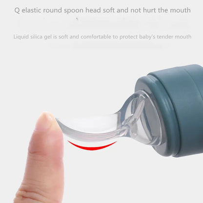 Durable baby feeding spoon & dropper set, resistant to drops and chewing