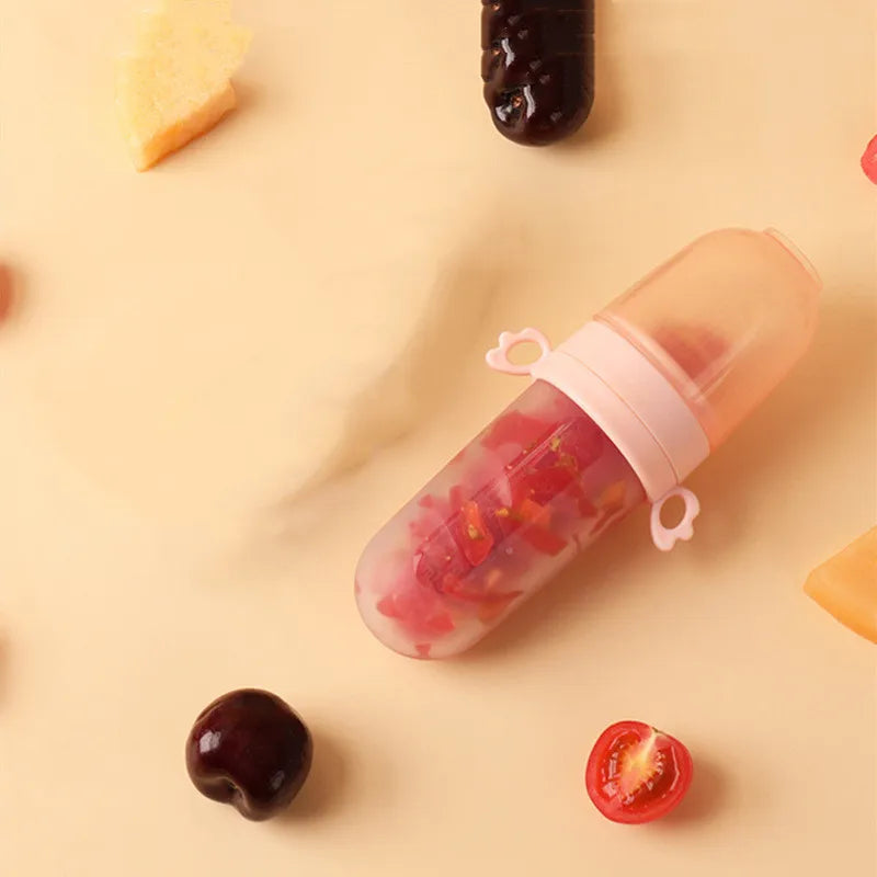 Multi-color baby feeding spoon & dropper set, vibrant and engaging for babies