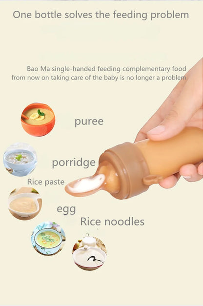 All-in-one baby feeding spoon & dropper, simplifying mealtime for new parents