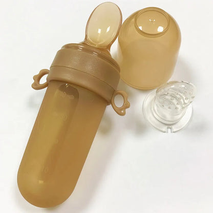First stage baby feeding spoon and dropper for accurate liquid dispensing