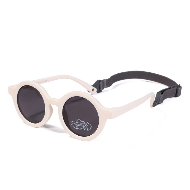 Children's polarized silicone sunglasses, designed for comfort and durability in various colors.