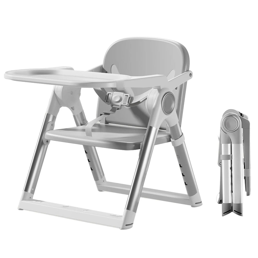 Baby Folding Booster Seat High Chair for dining, portable toddler feeding chair with adjustable height