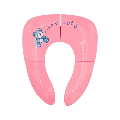 Space-saving baby folding potty seat, ideal for small bathrooms and travel, toddler toilet aid