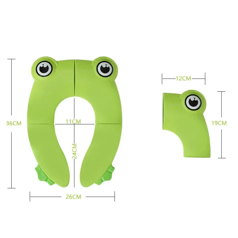 Foldable baby potty seat with non-slip pads, secure toddler toilet training cushion for home use