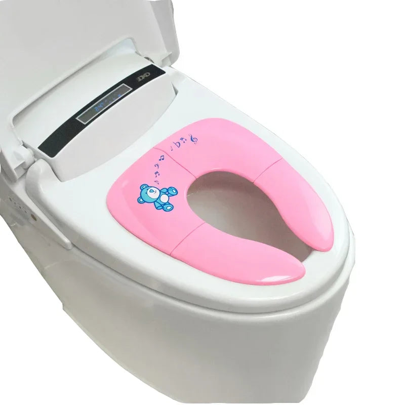Toddler toilet training cushion, ergonomic and comfortable folding potty seat for kids