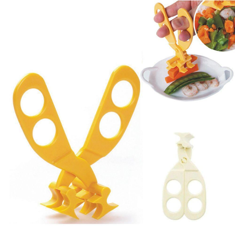 Close-up of hygienic baby food scissors, sharp blades for safe infant meals