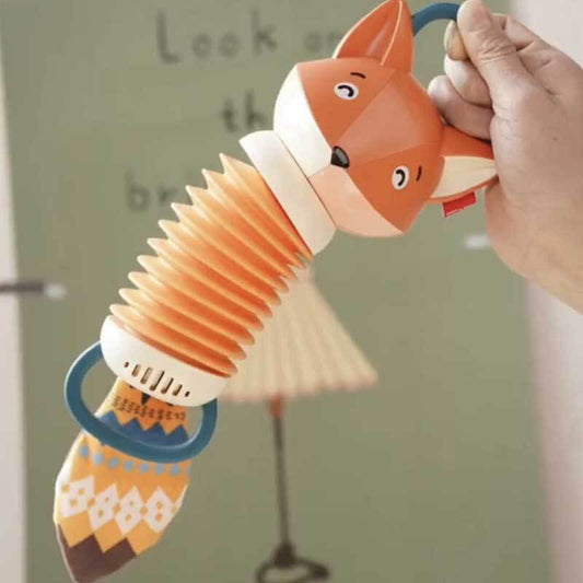 Baby Fox Accordion Musical Toy with vibrant colors for early sensory development