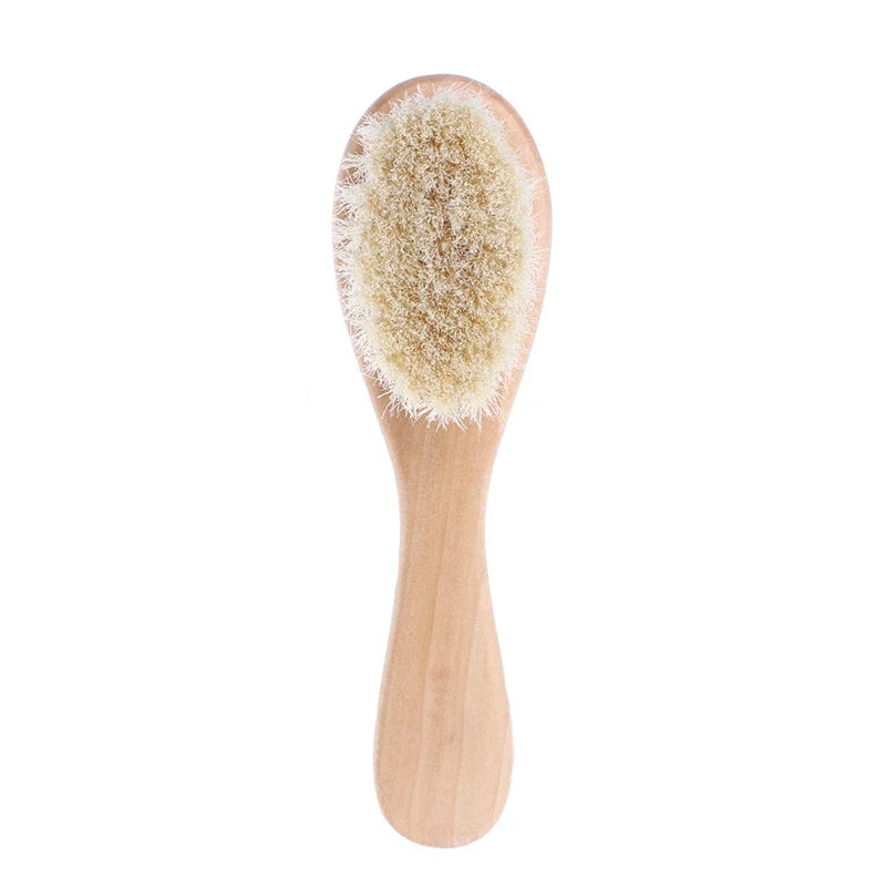 Gentle Scalp Massage Brush and baby comb set, essential grooming tools for newborns.