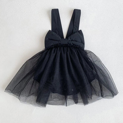 Black baby girl's cotton romper dress, comfortable and stylish for toddler summer wear