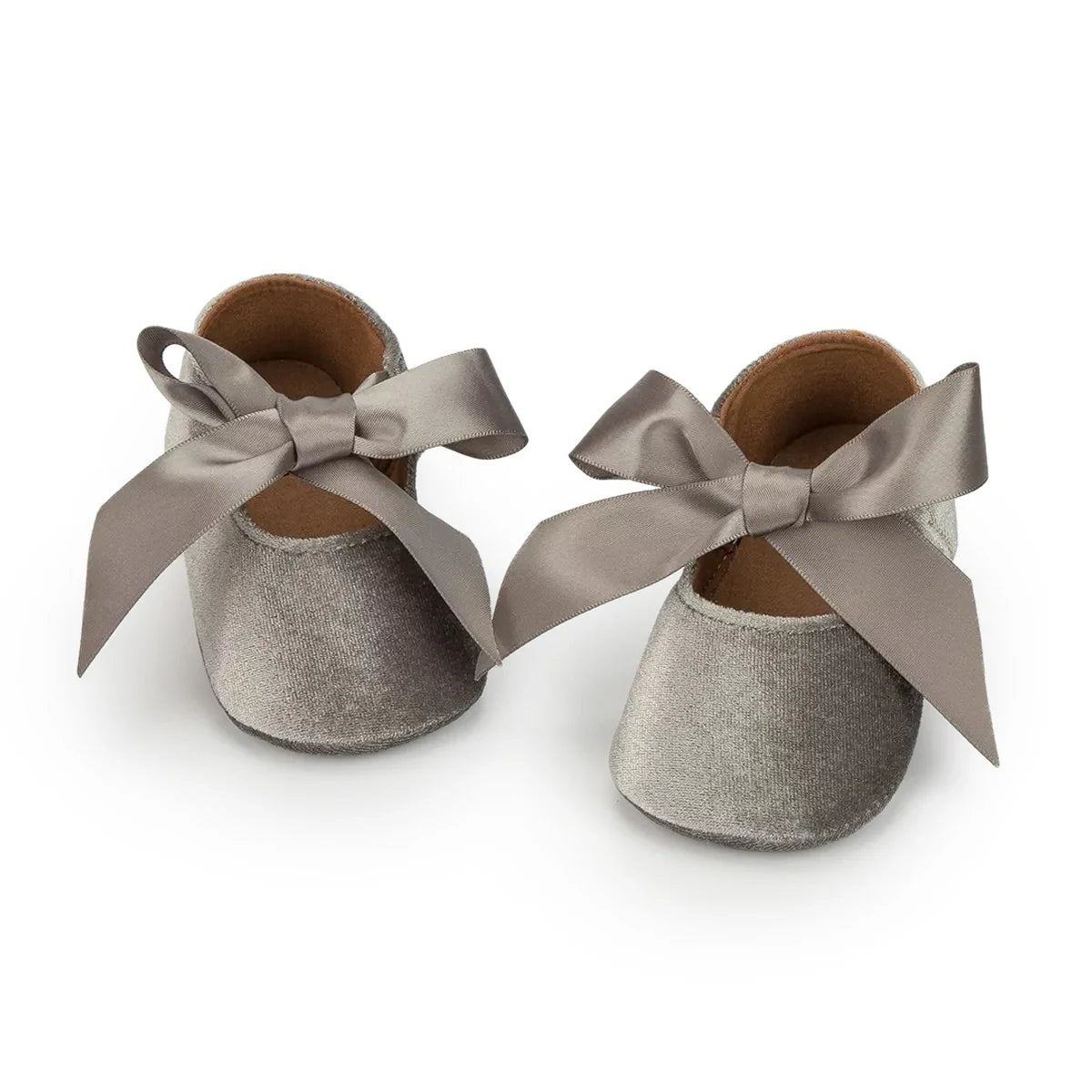 Adorable pink baby shoes, 'First Walkers' with a cute butterfly knot, designed for girls