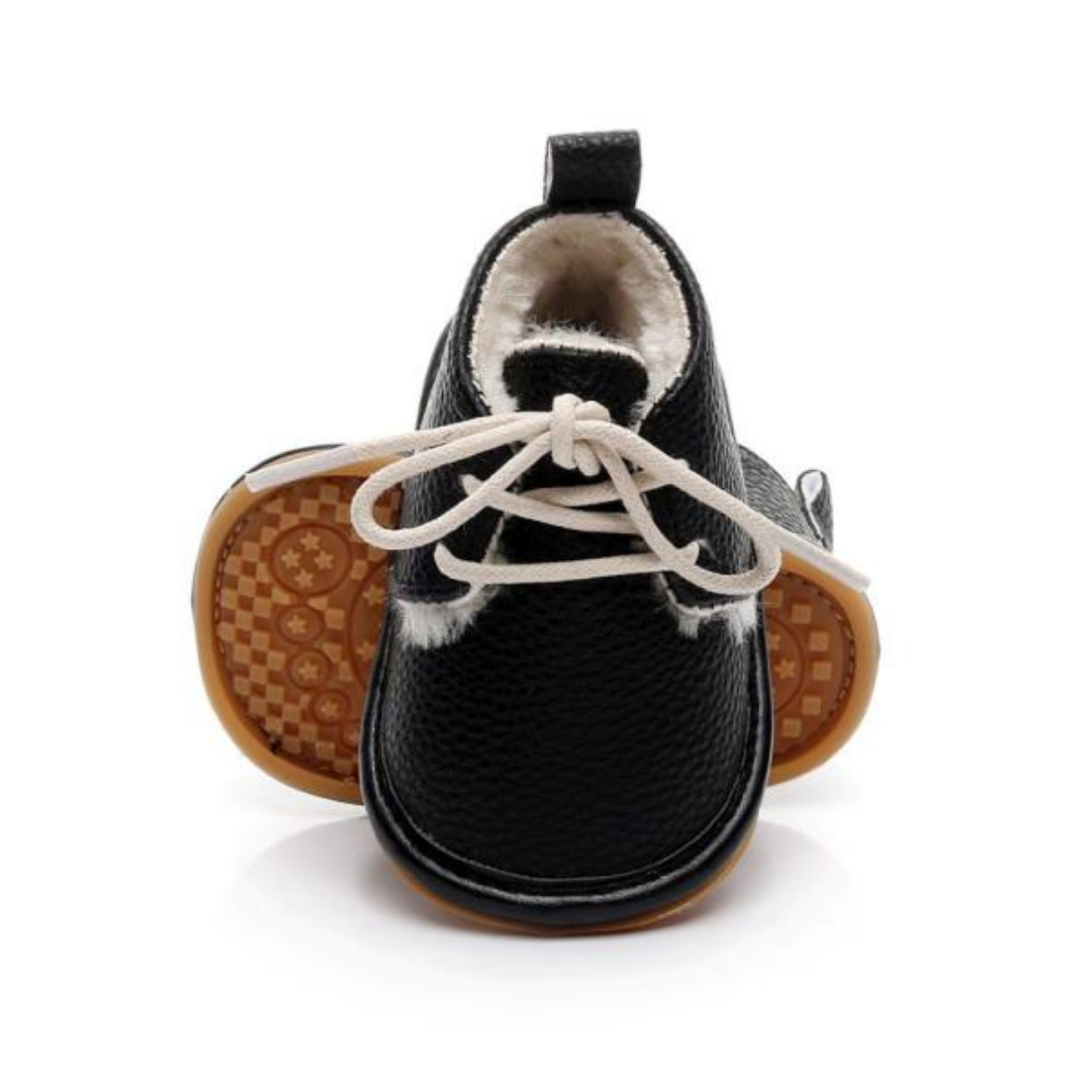 Adorable baby girl winter boots with warm fleece lining and anti-slip sole