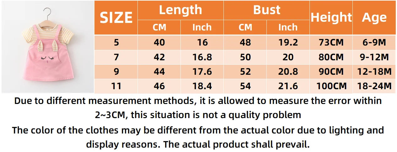 Infant princess dress, striped with an adorable cartoon cat. A must-have for baby clothes.