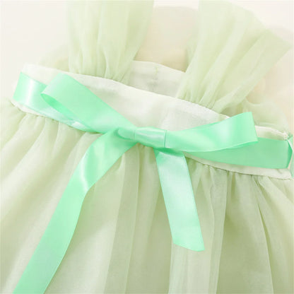 Gorgeous baby girl's floral print mesh dress, a charming choice for formal parties