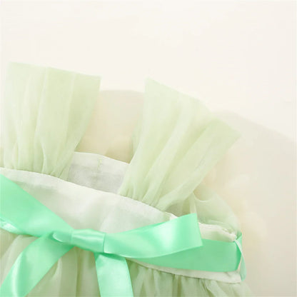 Toddler's cute floral mesh princess dress, elegant design for weddings & celebrations