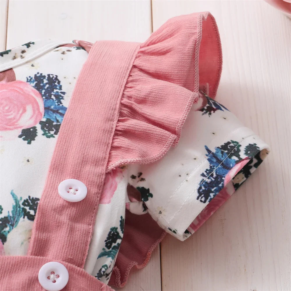 Floral skirt and headband duo for baby girls, an essential for warm weather fashion