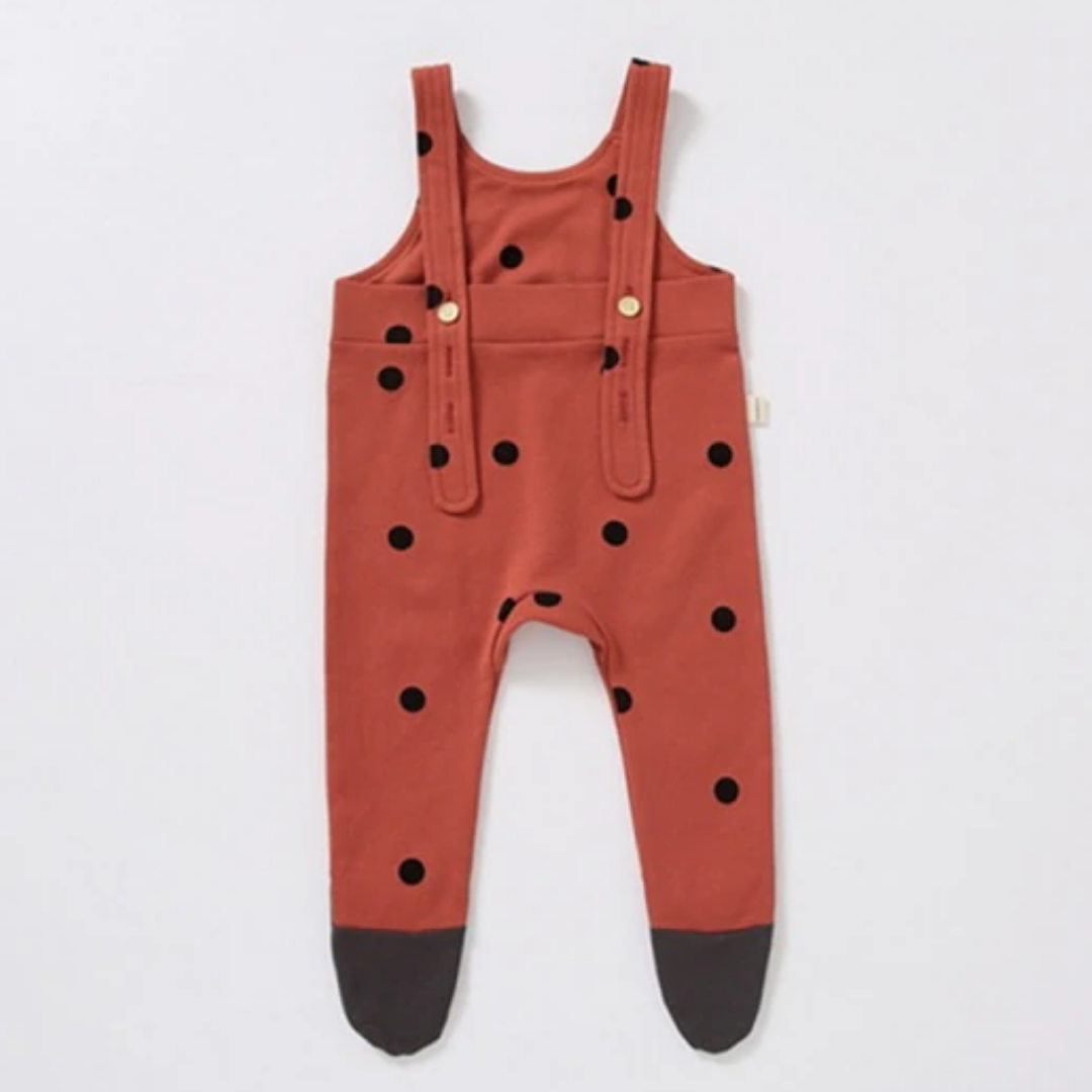 Toddler girl's minimalist cotton romper, sling design, sleeveless trouser jumpsuit for baby.