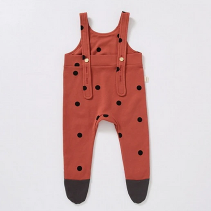 Toddler girl's minimalist cotton romper, sling design, sleeveless trouser jumpsuit for baby.