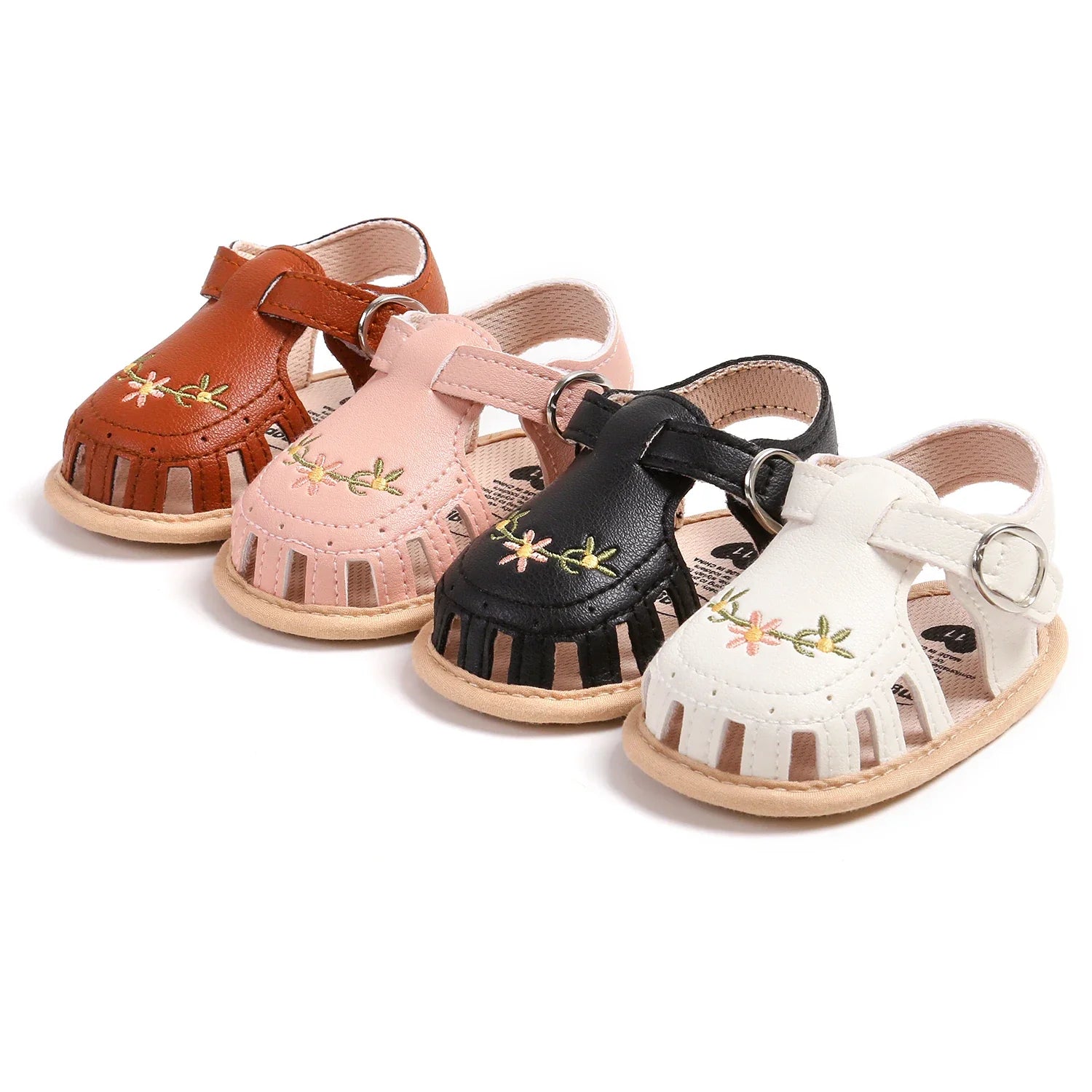 Baby girl's pink comfort sandals with adjustable straps for summer adventures