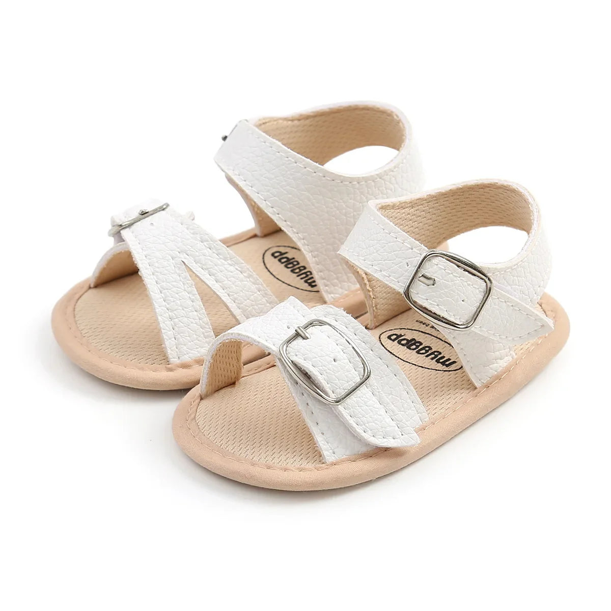 Baby girl's summer flower sandals in yellow, anti-slip for safe first steps