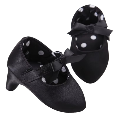 Cute red baby girl's princess soft sole shoes, comfortable infant footwear for special occasions