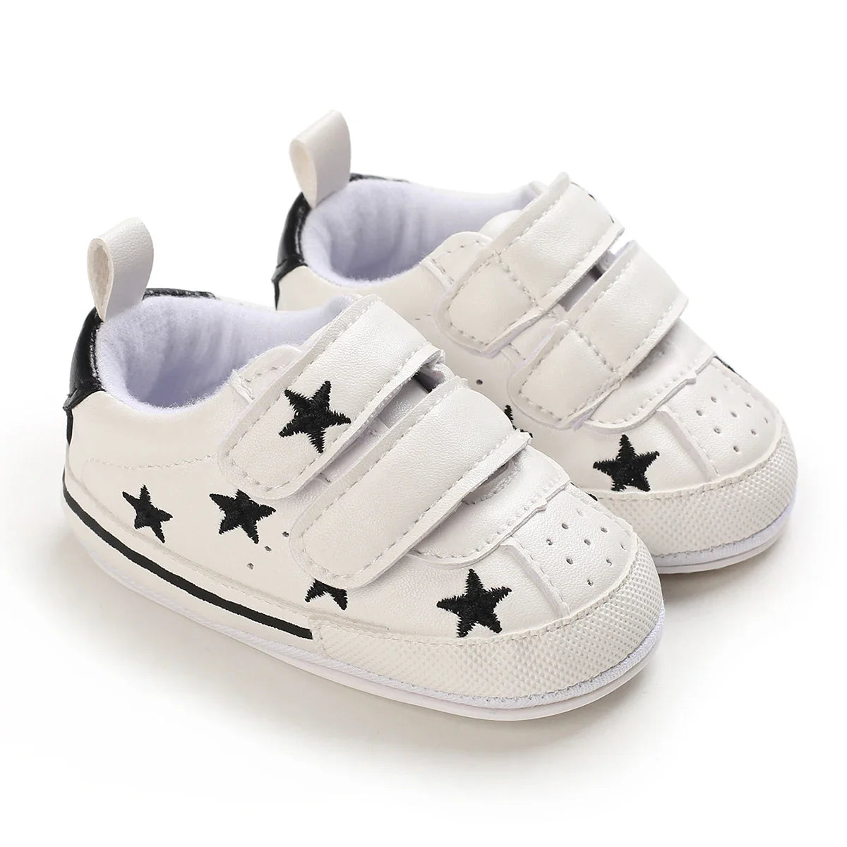 Newborn girl's first walking shoes, yellow with heart prints, flexible and gentle on feet