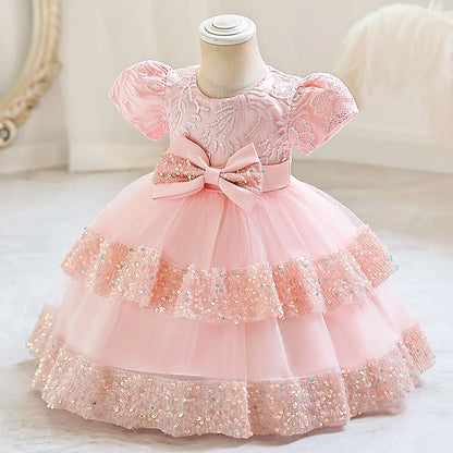 Toddler girl's sleeveless sequin tutu dress, perfect holiday or Christmas party outfit