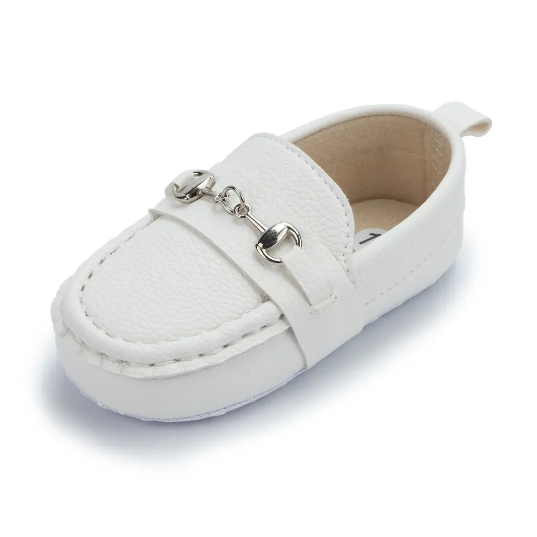 Infant green leather non-slip soft sole shoes, ideal for comfortable daily wear, casual