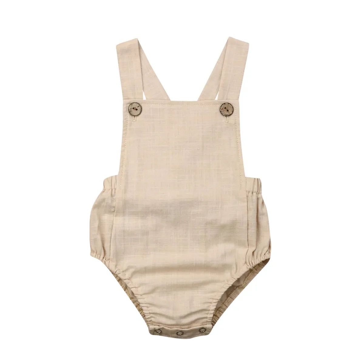 Newborn sleeveless cotton romper with gentle elastic, comfortable summer baby outfit
