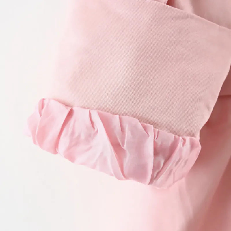 Baby girl in a stylish cotton trench coat, pairing with spring/autumn outfits, kids fashion.