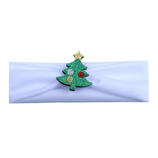 Cute baby gear: red and green striped Christmas festive headband with a tiny bow