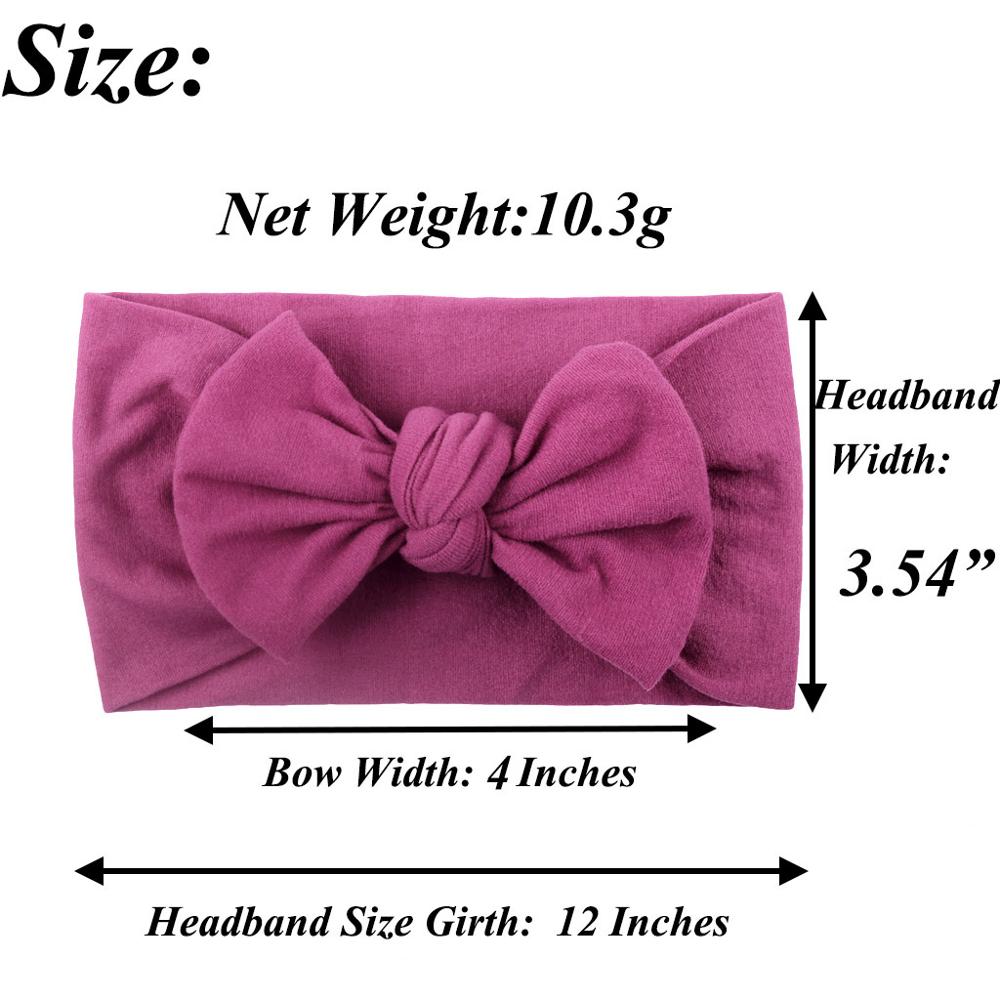 Baby accessories pack: 20 soft elastic headbands in various colors for newborns and toddlers