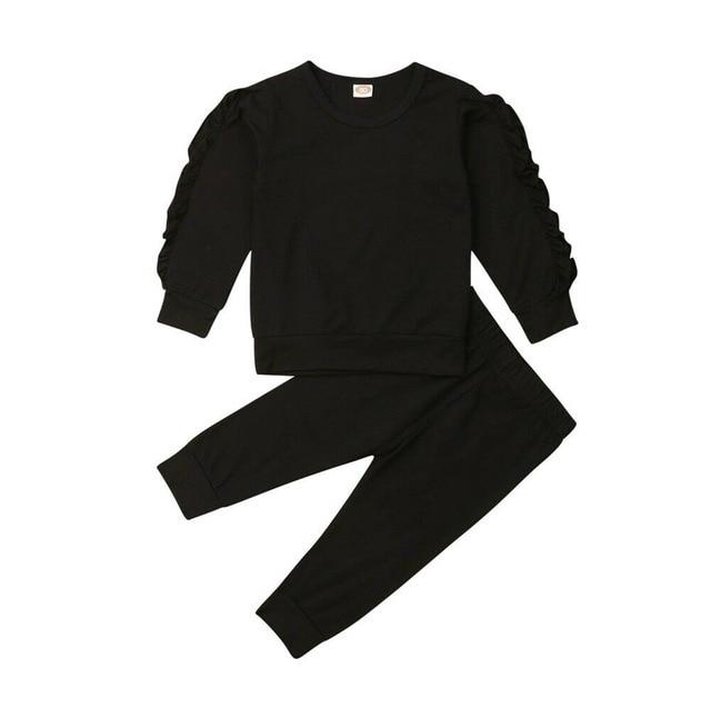 Soft cotton baby sweat outfit, perfect for girls, featuring a comfortable sweatshirt and pants