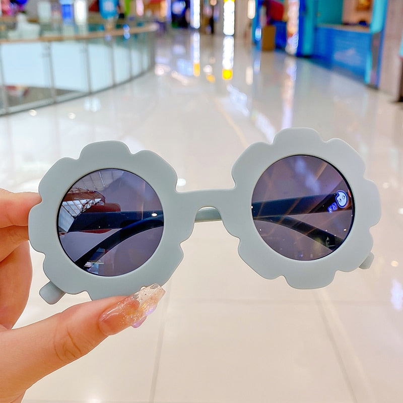 Cute pink round sunglasses for infants and toddlers, 0-6 years, UV protected