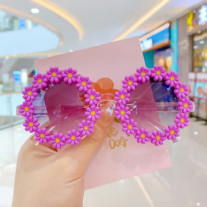 Baby girls' pink round sunglasses, 0-6 years, designed for comfort and UV protection