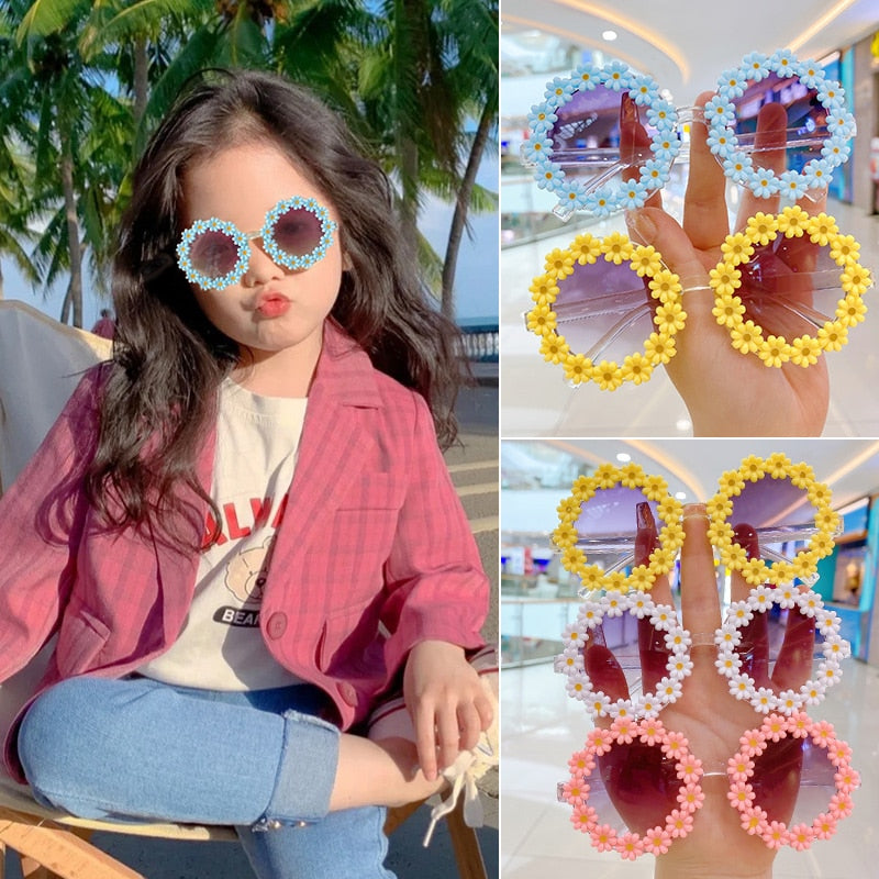 Lightweight pink round UV protection sunglasses for baby girls, 0-6 years