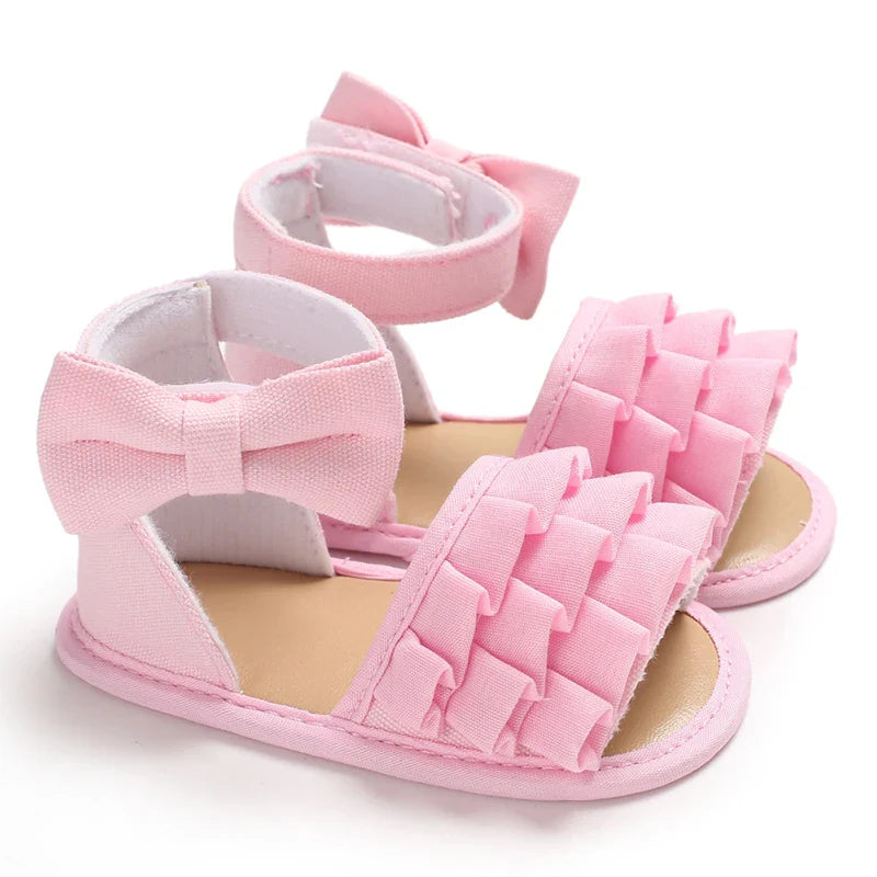 Baby Girls' Summer Ballet Sandals in a variety of colors, 0-18 months, soft sole