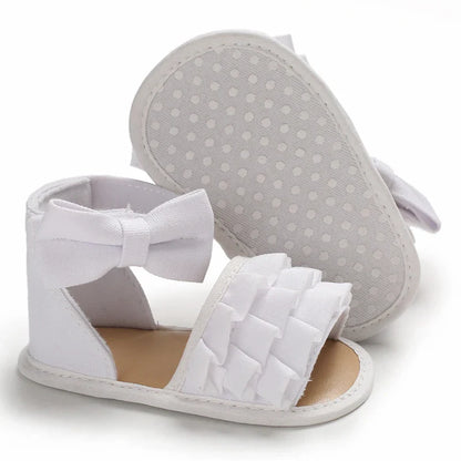 Display of Baby Girls' Black Summer Ballet Sandals, stylish infant shoes
