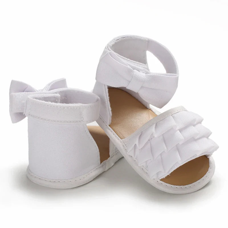 Baby Girls' Summer Ballet Sandals with anti-slip sole, safe first walker shoes