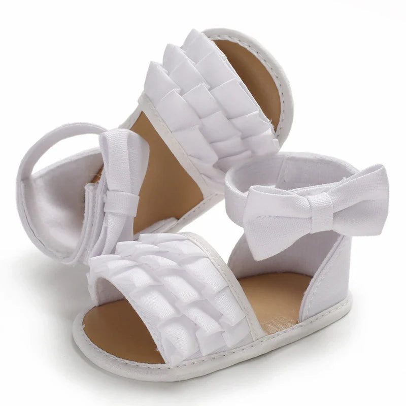 Cute Baby Girls' Orange Summer Ballet Sandals, vibrant toddler summer shoes