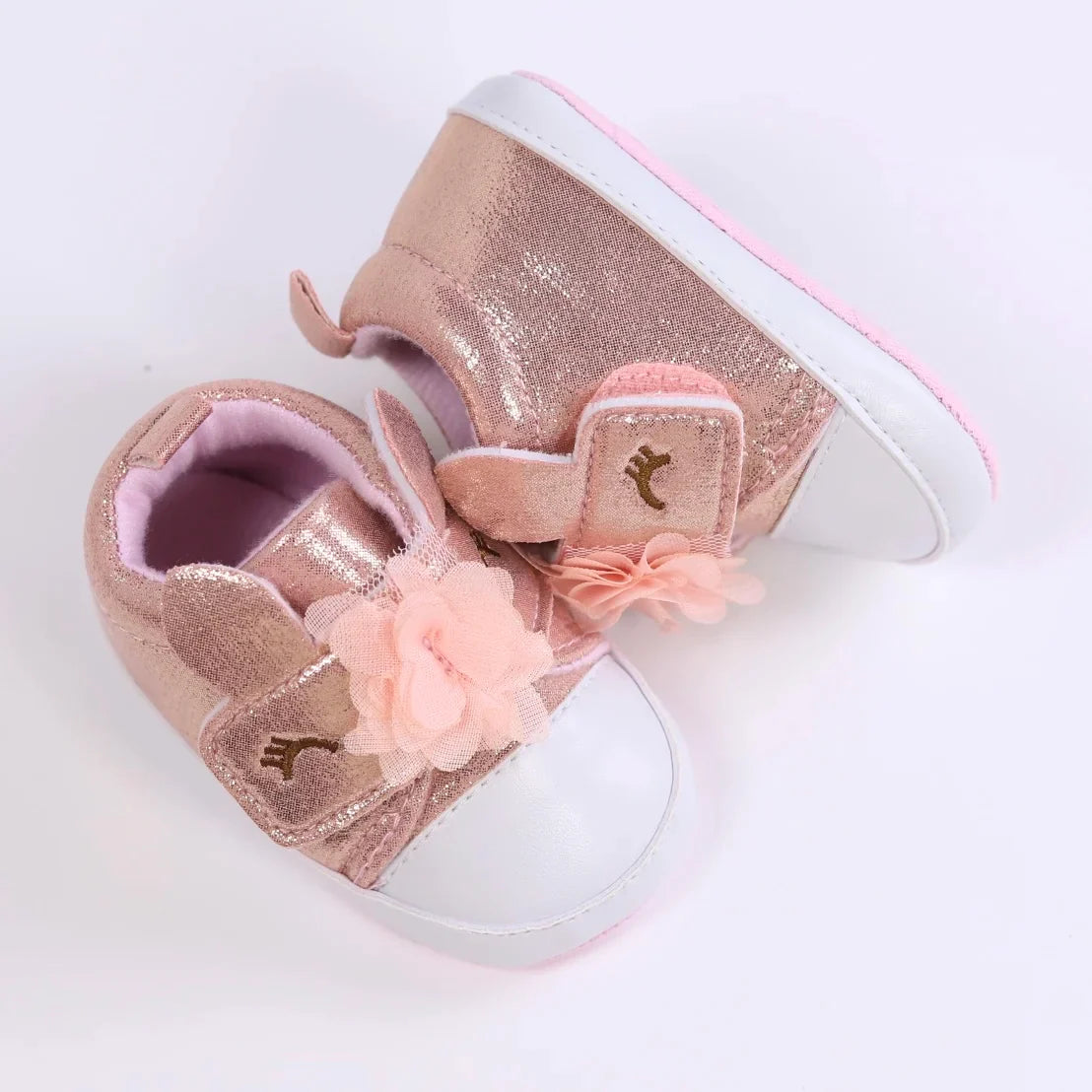 Unicorn themed first walkers for baby girls, ideal for spring and autumn seasons.