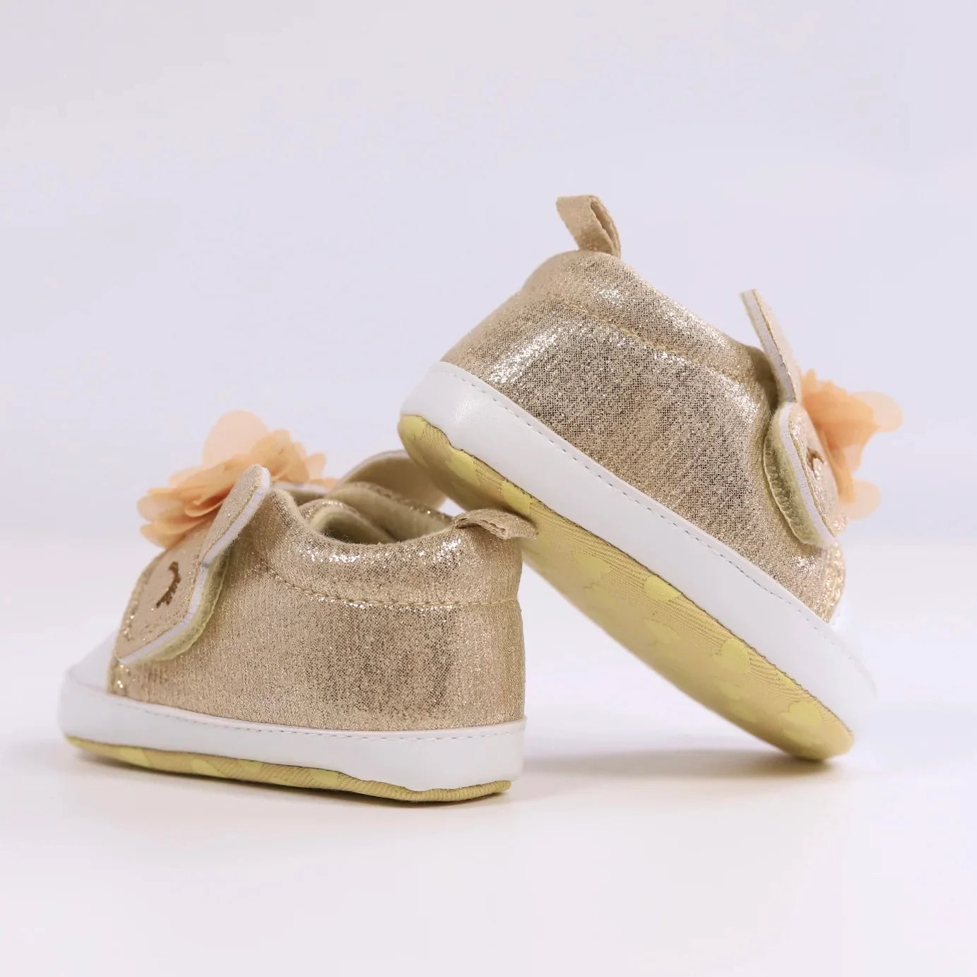 Cute infant footwear: Unicorn first walker shoes for baby girls, ideal for spring.