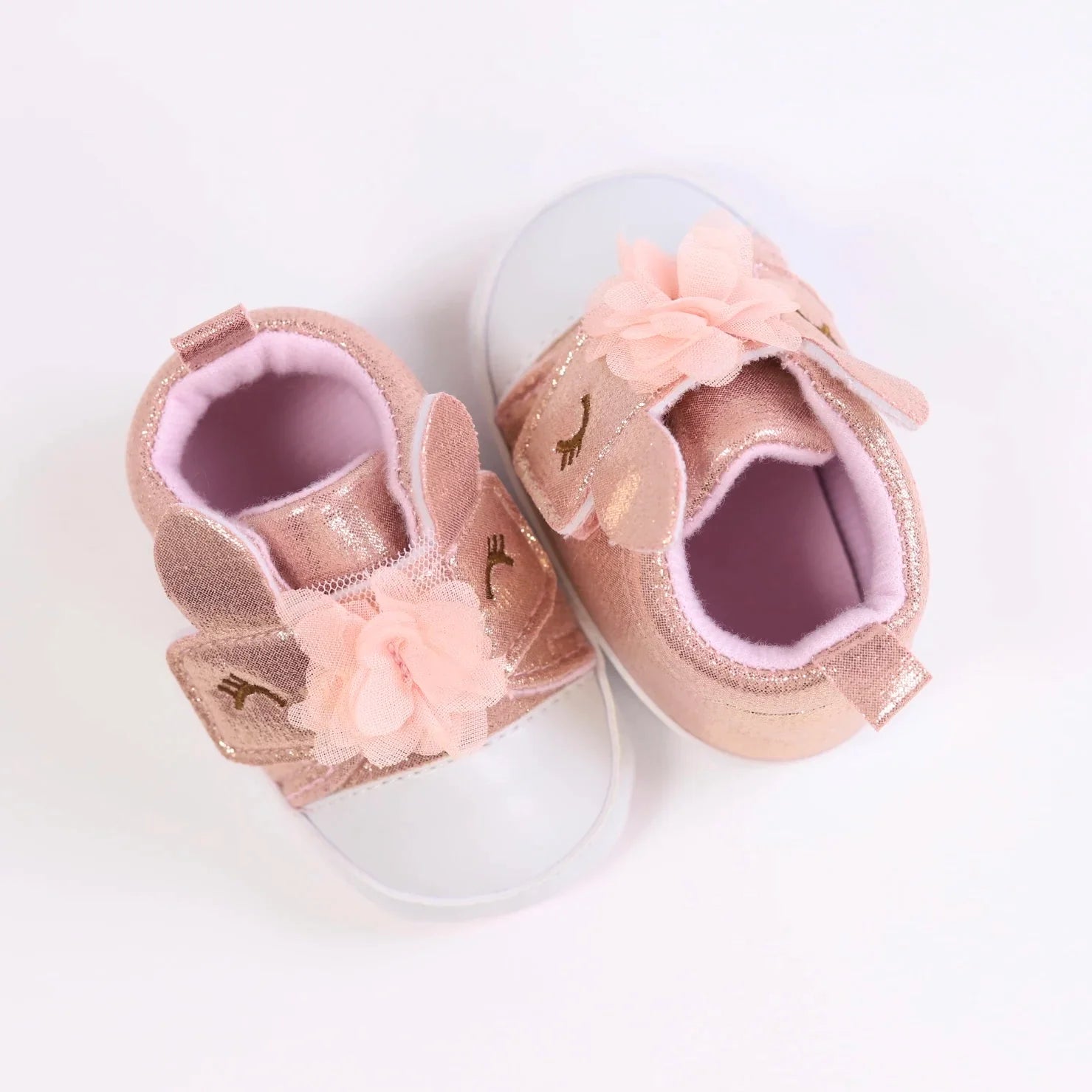 Soft sole unicorn first walker shoes for baby girls, perfect for learning to walk.