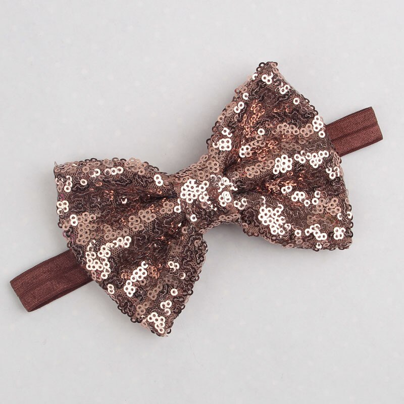 Versatile pink sequin bow headband, suitable for everyday wear or festive events, baby hair accessory