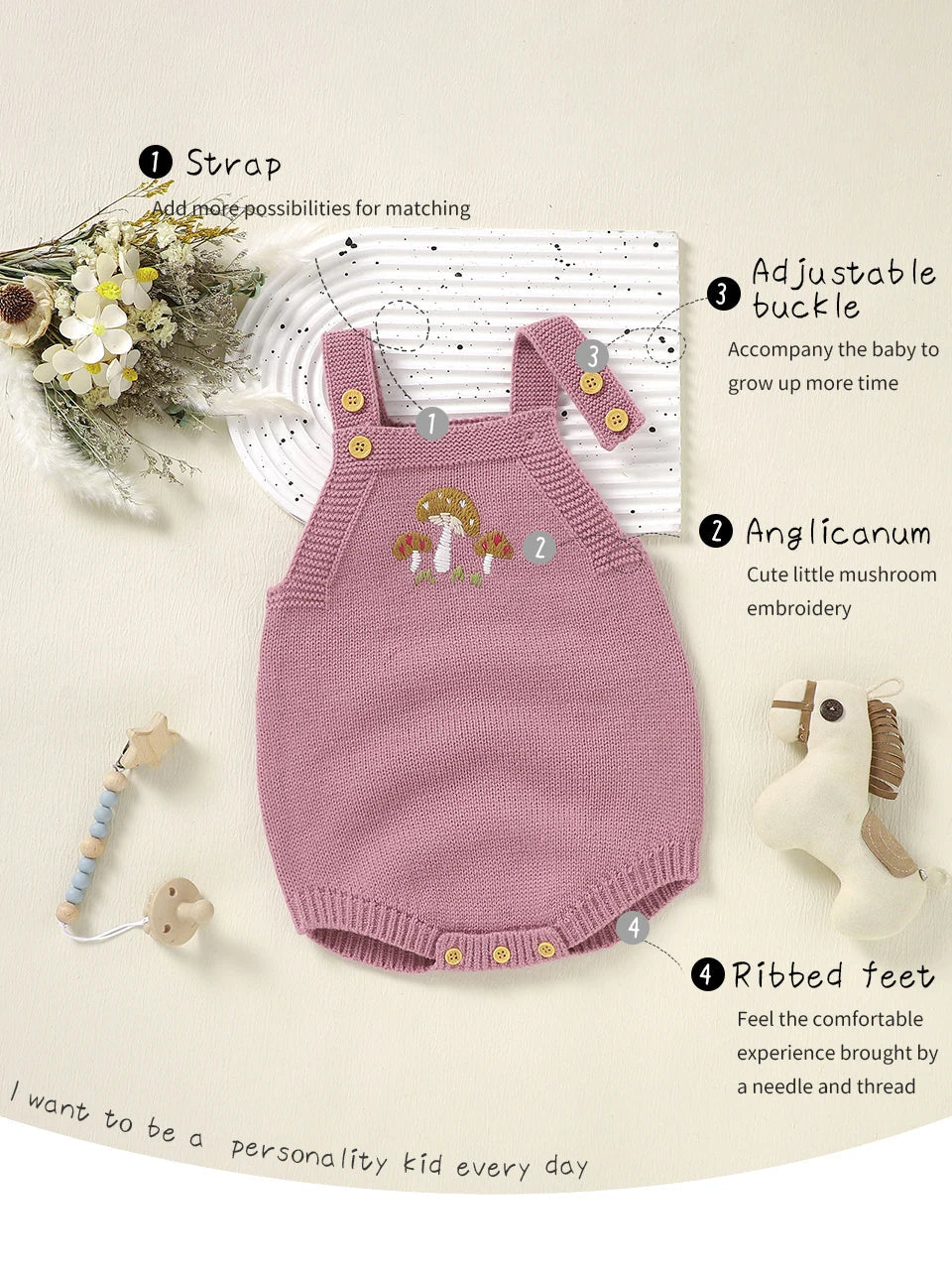 Little girl in a versatile sleeveless knit bodysuit, great for layering in spring/fall.