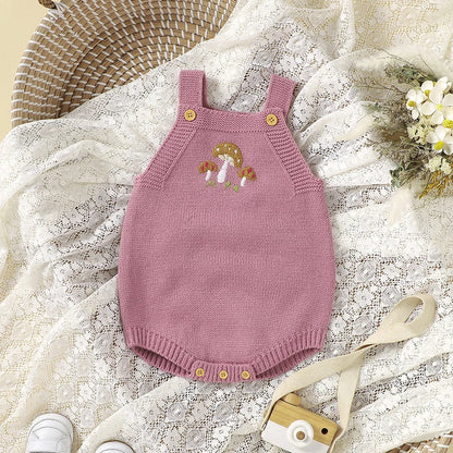 White knit baby bodysuit for girls, simple and stylish, ideal for newborn essentials.