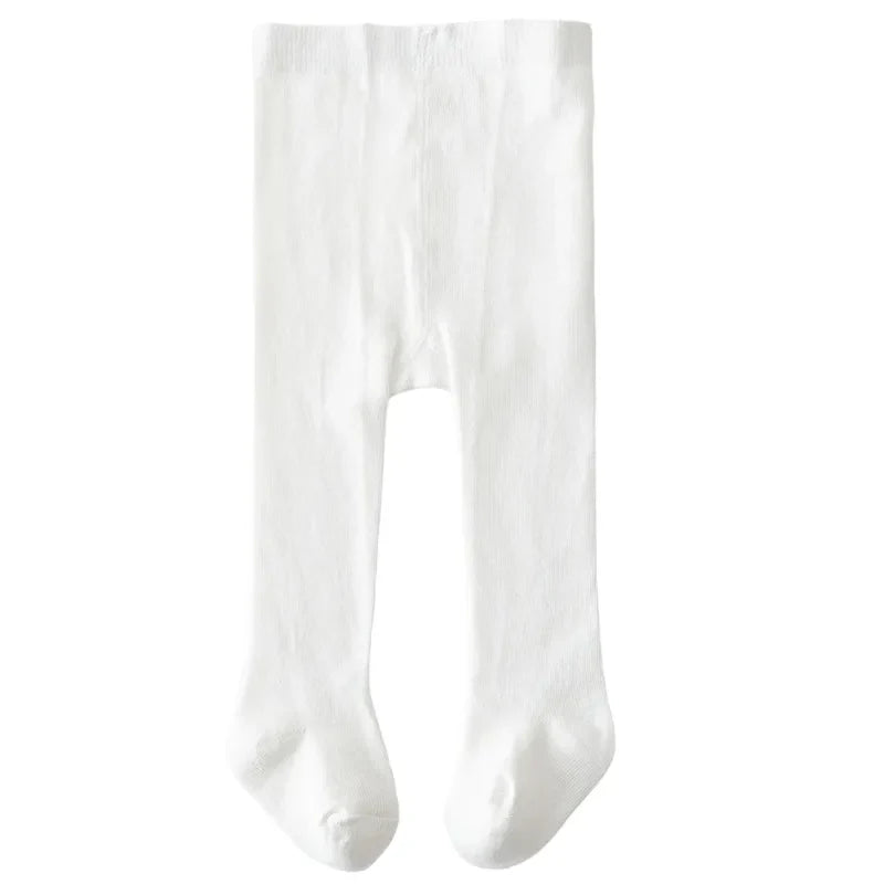 Soft orange cotton blend stockings for baby girls, essential infant apparel