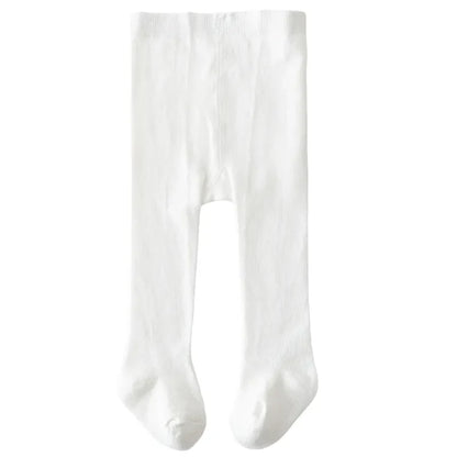 Soft orange cotton blend stockings for baby girls, essential infant apparel